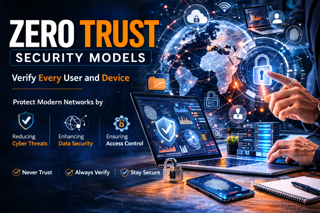 Learn how Zero Trust Security Models protect modern networks by verifying every user and device, reducing cyber threats in today’s digital environment.